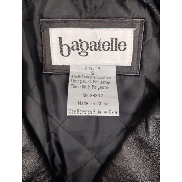 Bagatelle Womens Black Genuine Leather Jacket Size Small - Picture 5 of 6